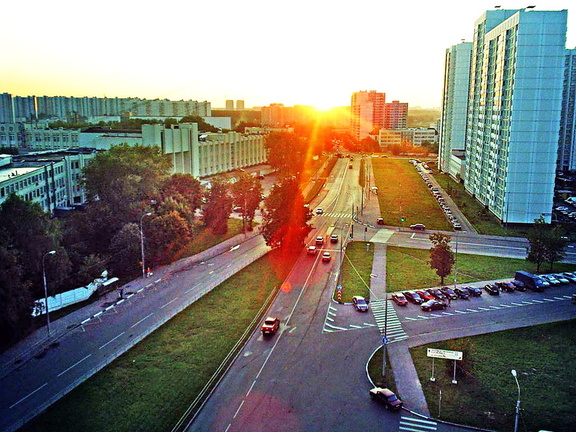 Ул.Авиаторов. "Взлёт". Закат❤️ 2008 год. 